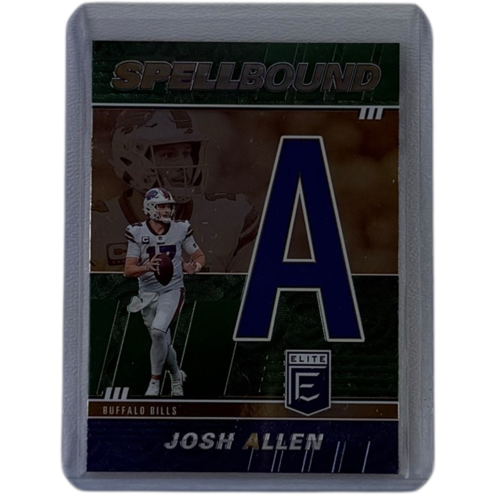 2022 Panini Donruss Elite - Josh Allen #SB-JA1 Spellbound Green Letter A